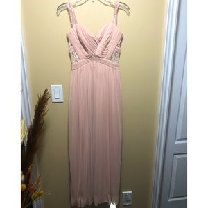 Blush pink bridesmaids dress